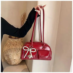 Luxe Bow Pillow Shoulder Bag