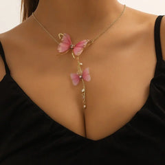 Pearl Butterfly Tulle Necklace