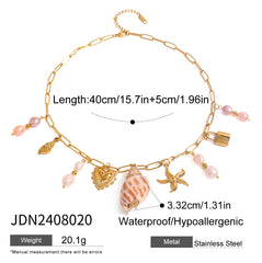 Ocean Pearl Conch Necklace