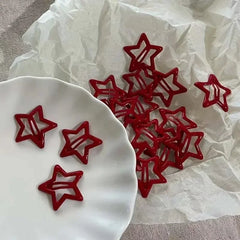 Ruby Star Snap Clips
