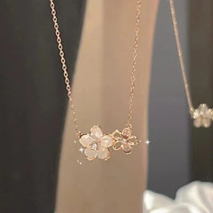 Zircon Cherry Blossom Necklace