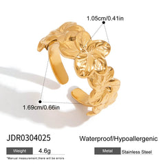 Asymmetric Gold Line Ring