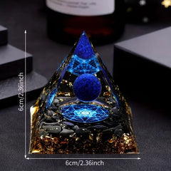 1PC White Lotus Flower Opal Orgone Pyramid Decorative Home Piece Life Flower Design Energy Pyramid for Interior Decoration