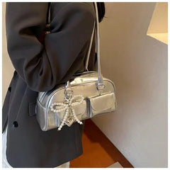 Luxe Bow Pillow Shoulder Bag