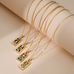 Tarot Arcana Zircon Necklace