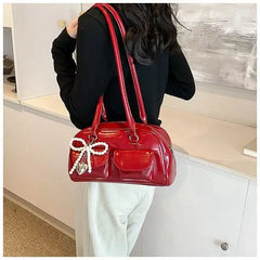Luxe Bow Pillow Shoulder Bag