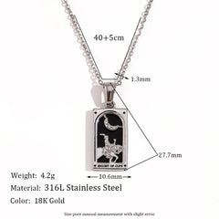 Tarot Moon Gold Necklace