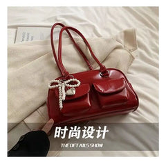 Luxe Bow Pillow Shoulder Bag