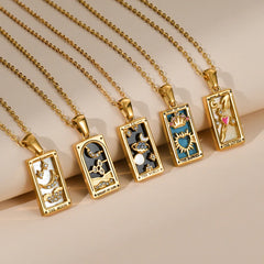 Tarot Arcana Zircon Necklace