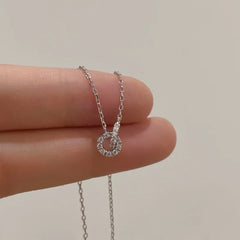 Luxe Double-Ring Zircon Necklace