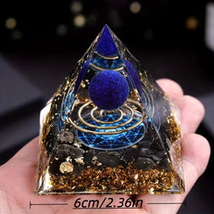 1PC White Lotus Flower Opal Orgone Pyramid Decorative Home Piece Life Flower Design Energy Pyramid for Interior Decoration