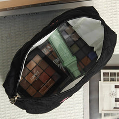 Noir Bow Quilted Vanity Bag