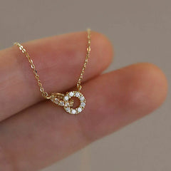 Luxe Double-Ring Zircon Necklace