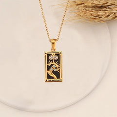 Tarot Arcana Zircon Necklace