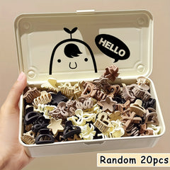 Beige Mini Hair Clip Set