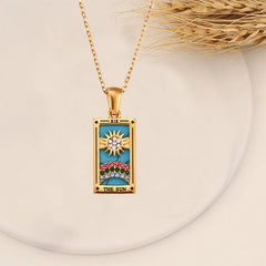 Tarot Arcana Zircon Necklace