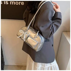 Luxe Bow Pillow Shoulder Bag