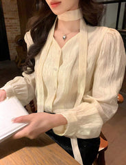 DAZY French Ribbon Blouse