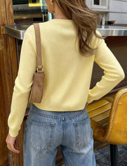 Gold Button Knit Cardigan