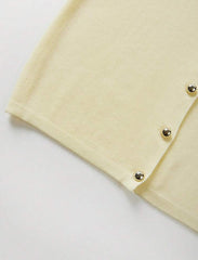 Gold Button Knit Cardigan