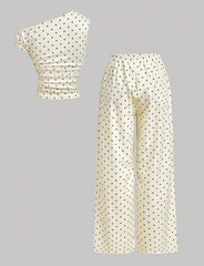 Navy Polka Dot Co-Ord Set