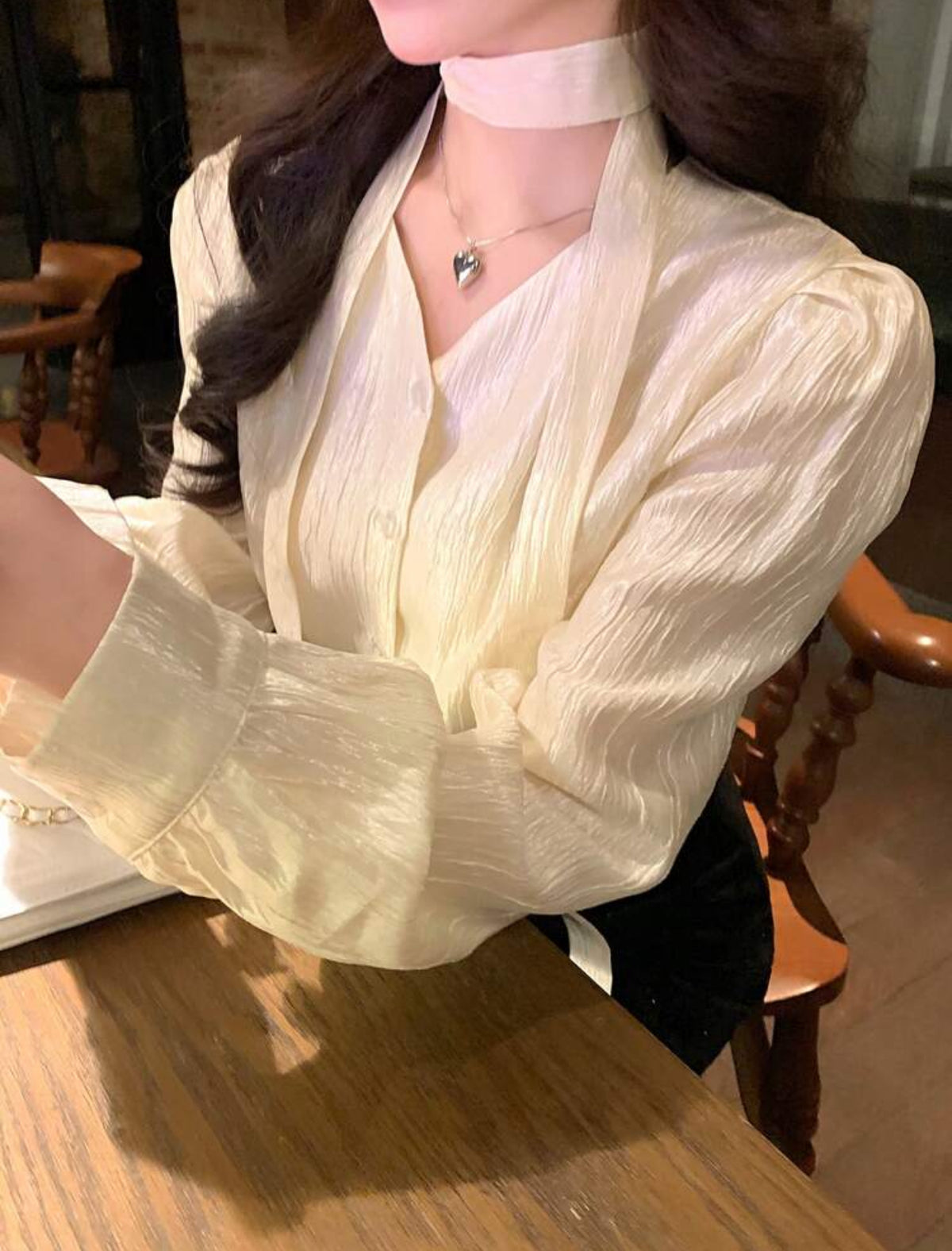 DAZY French Ribbon Blouse