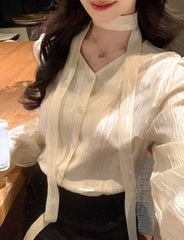 DAZY French Ribbon Blouse