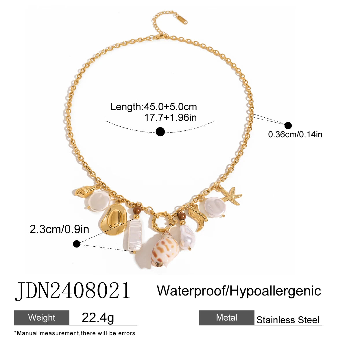 Ocean Pearl Conch Necklace