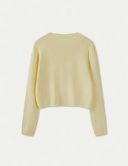 Gold Button Knit Cardigan