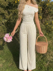 Navy Polka Dot Co-Ord Set