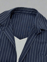 Olithes Navy Stripe Shirt