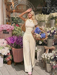 Navy Polka Dot Co-Ord Set
