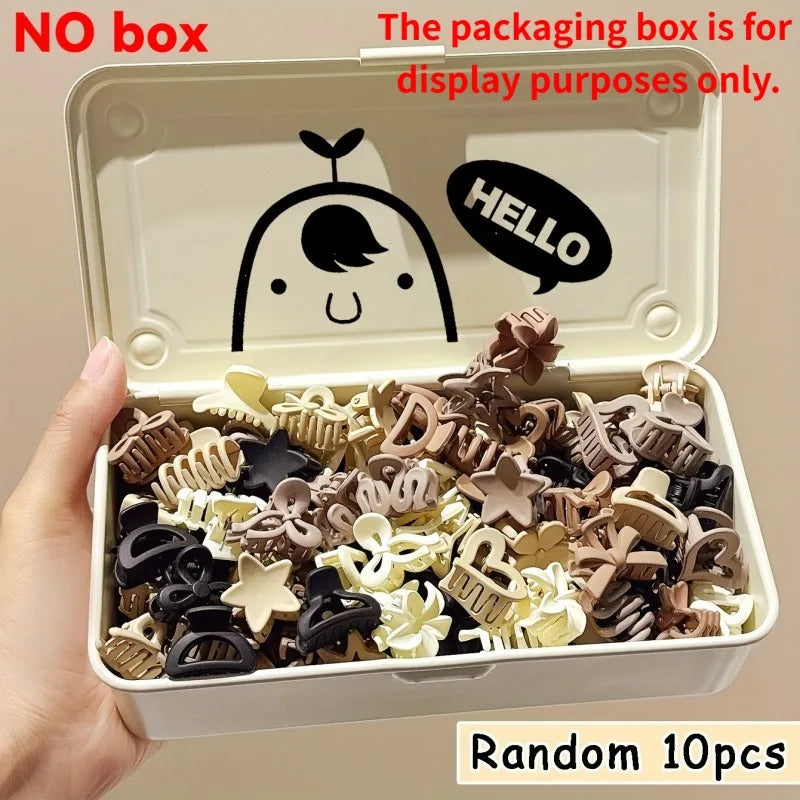 Beige Mini Hair Clip Set
