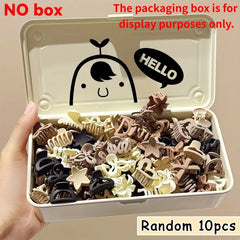 Beige Mini Hair Clip Set