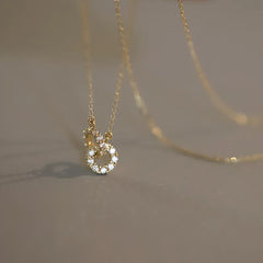 Luxe Double-Ring Zircon Necklace
