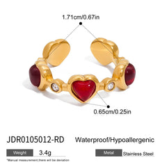 Asymmetric Gold Line Ring