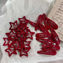 Ruby Star Snap Clips