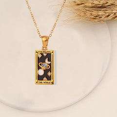 Tarot Arcana Zircon Necklace
