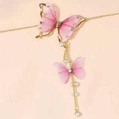 Pearl Butterfly Tulle Necklace