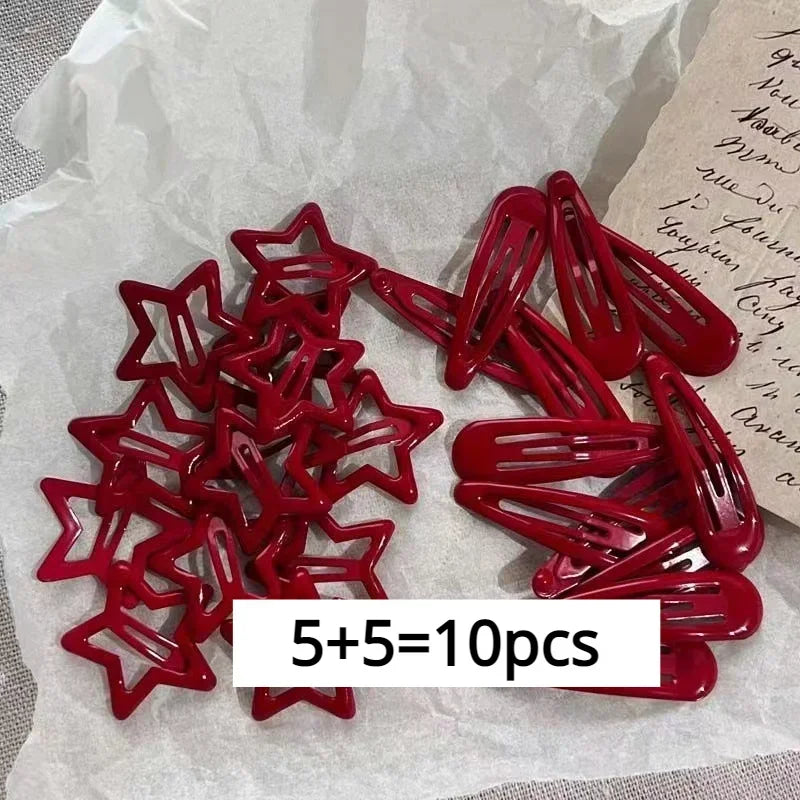 Ruby Star Snap Clips