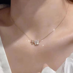 Zircon Cherry Blossom Necklace
