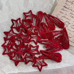 Ruby Star Snap Clips