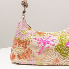 Floral Sequin Evening Bag