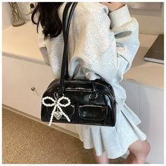 Luxe Bow Pillow Shoulder Bag