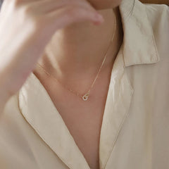 Luxe Double-Ring Zircon Necklace