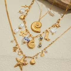 Ocean Pearl Conch Necklace