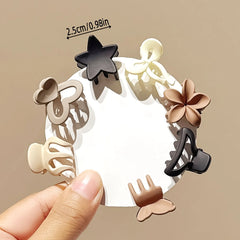 Beige Mini Hair Clip Set