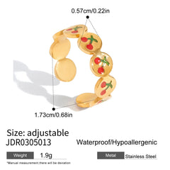 Asymmetric Gold Line Ring