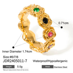 Asymmetric Gold Line Ring