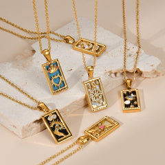 Tarot Arcana Zircon Necklace